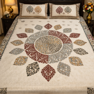 barmeri royal mandala | cotton double bedsheet set| 240tc